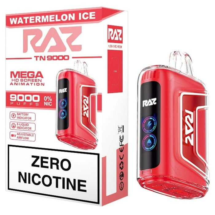 RAZ TN9000 Zero Nicotine Disposable Vape (0%, 9000 Puffs)