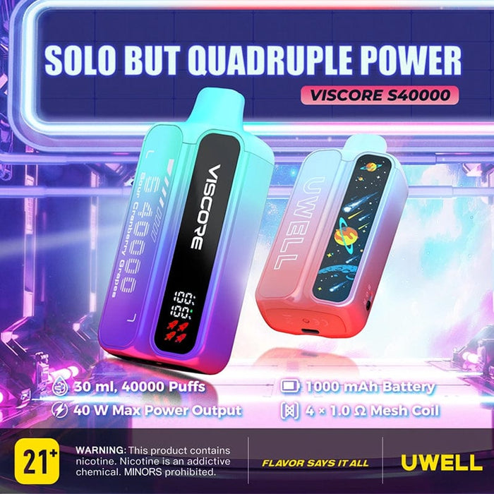 Uwell Viscore S40000 Disposable Vape (5%, 40000 Puffs)